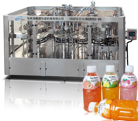la machine de remplissage à hautes températures de jus incluent la bouteille rinçant et couvrant 3 dans 1